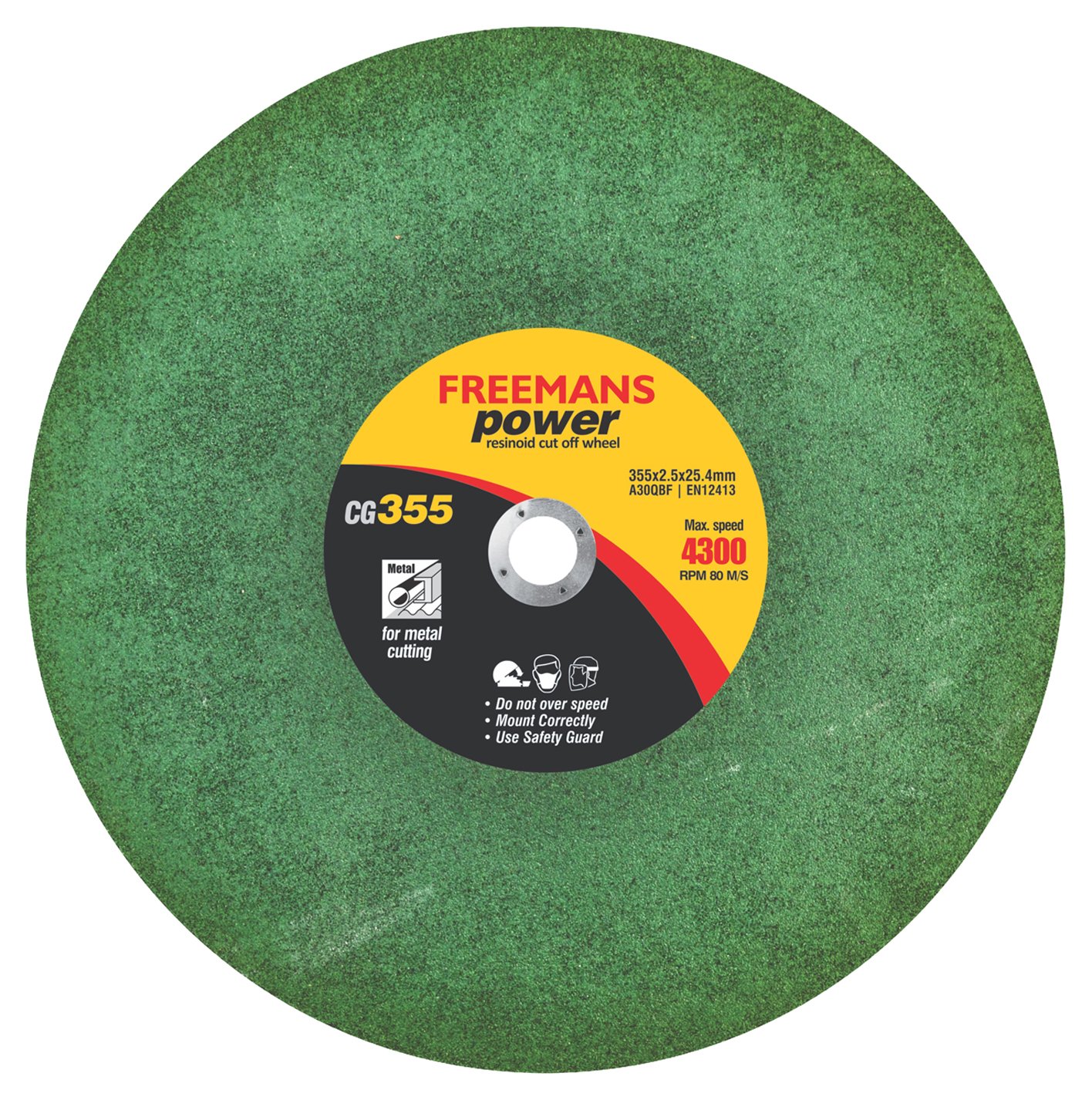 FREEMANS Power Green Cut Off Wheels 14-Inch (Set of 25 Pieces)
